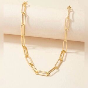 ✨ New ✨ Elegant Gold Color Paperclip Chain Necklace 💕✨